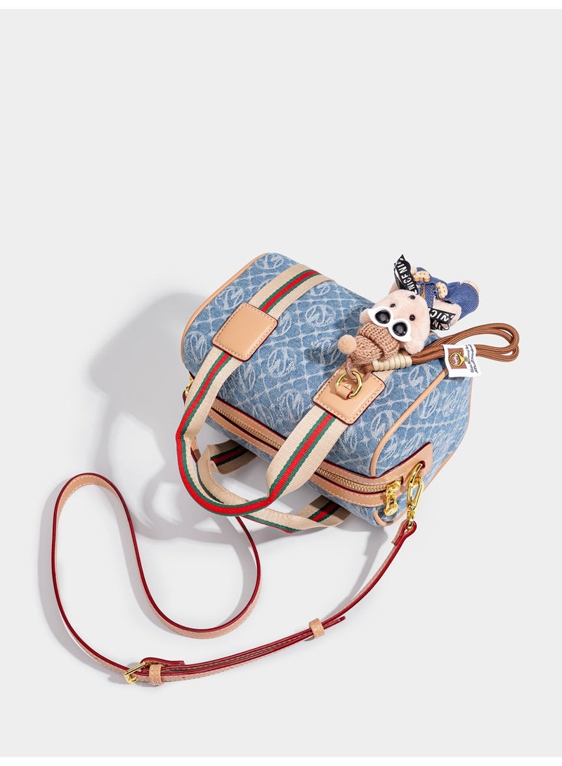 بليه روان حقيبة كروس بودي نسائية صغيرة مع دمية دب حقيبة كتف أنيقة بحزام قابل للتعديل للاستخدام اليومي والتسوق والسفر - Image 3